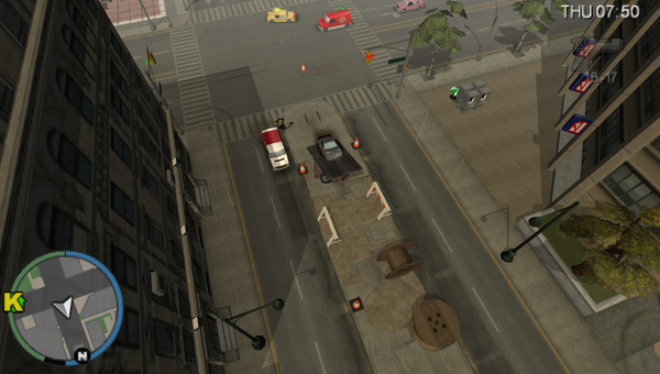 In-game depiction of Stunt Jump #28 in Grand Theft Auto: Chinatown Wars