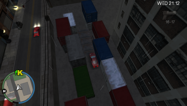 In-game depiction of Stunt Jump #4 in Grand Theft Auto: Chinatown Wars