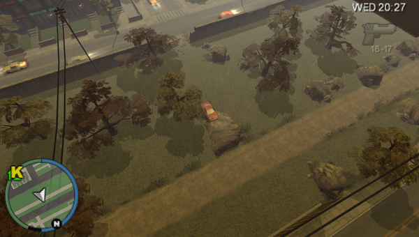 In-game depiction of Stunt Jump #5 in Grand Theft Auto: Chinatown Wars