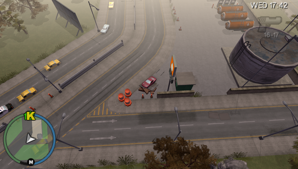 In-game depiction of Stunt Jump #6 in Grand Theft Auto: Chinatown Wars