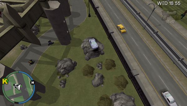 In-game depiction of Stunt Jump #8 in Grand Theft Auto: Chinatown Wars