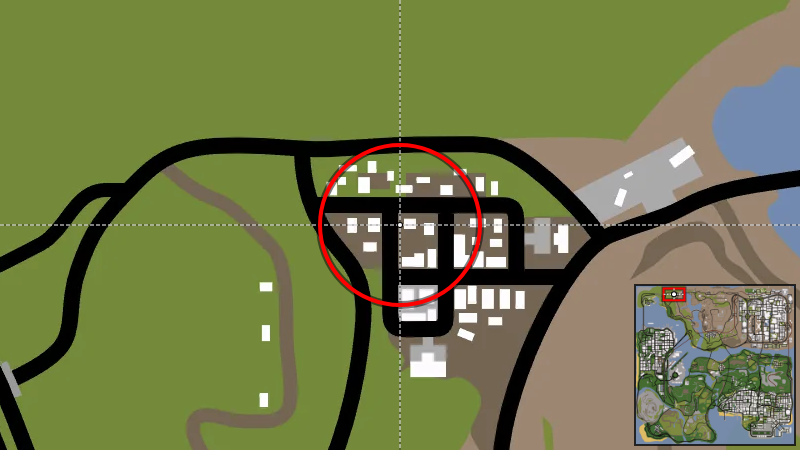 El Quebrados Safehouse - Map Location in GTA San Andreas El Quebrados Safehouse - Map Location in GTA San Andreas