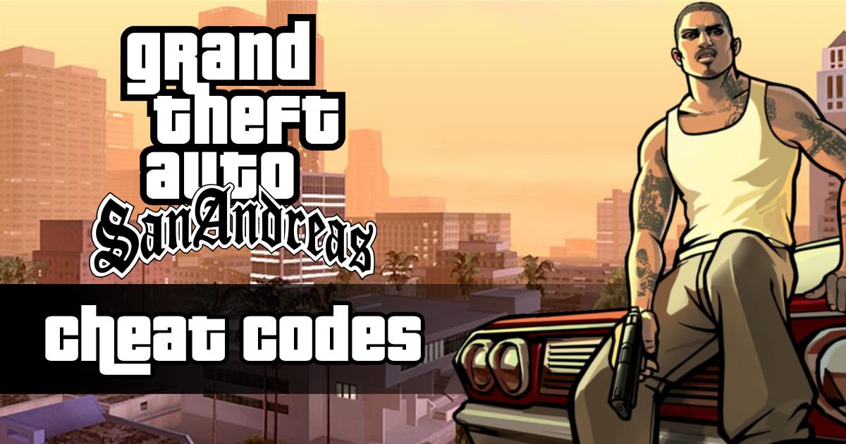 Códigos de cheats para o Grand Theft Auto: San Andreas no