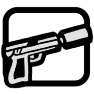 Silenced pistol 9mm