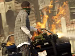 GTA5 081 Franklin Minigun