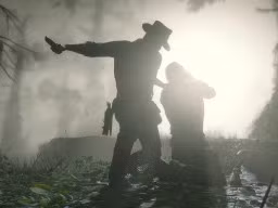 RDR2 HandsOnPreviews 35 ArthurMorgan Fight HuntingKnife Forest