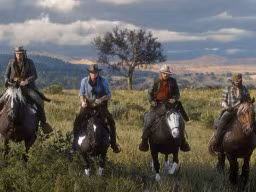 RDR2 HandsOnPreviews 42 ArthurMorgan JohnMarston BillWilliamson MicahBell DutchGang Horse Landscape