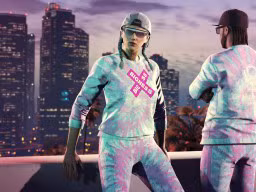 GTAOnline Screenshot Bigness Tie dye SweaterAndSportsPants