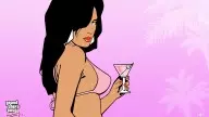 GTA ViceCity Artwork Martini Girl Pink