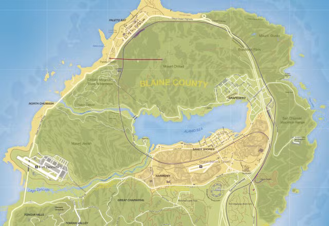 gta map blaine county street names