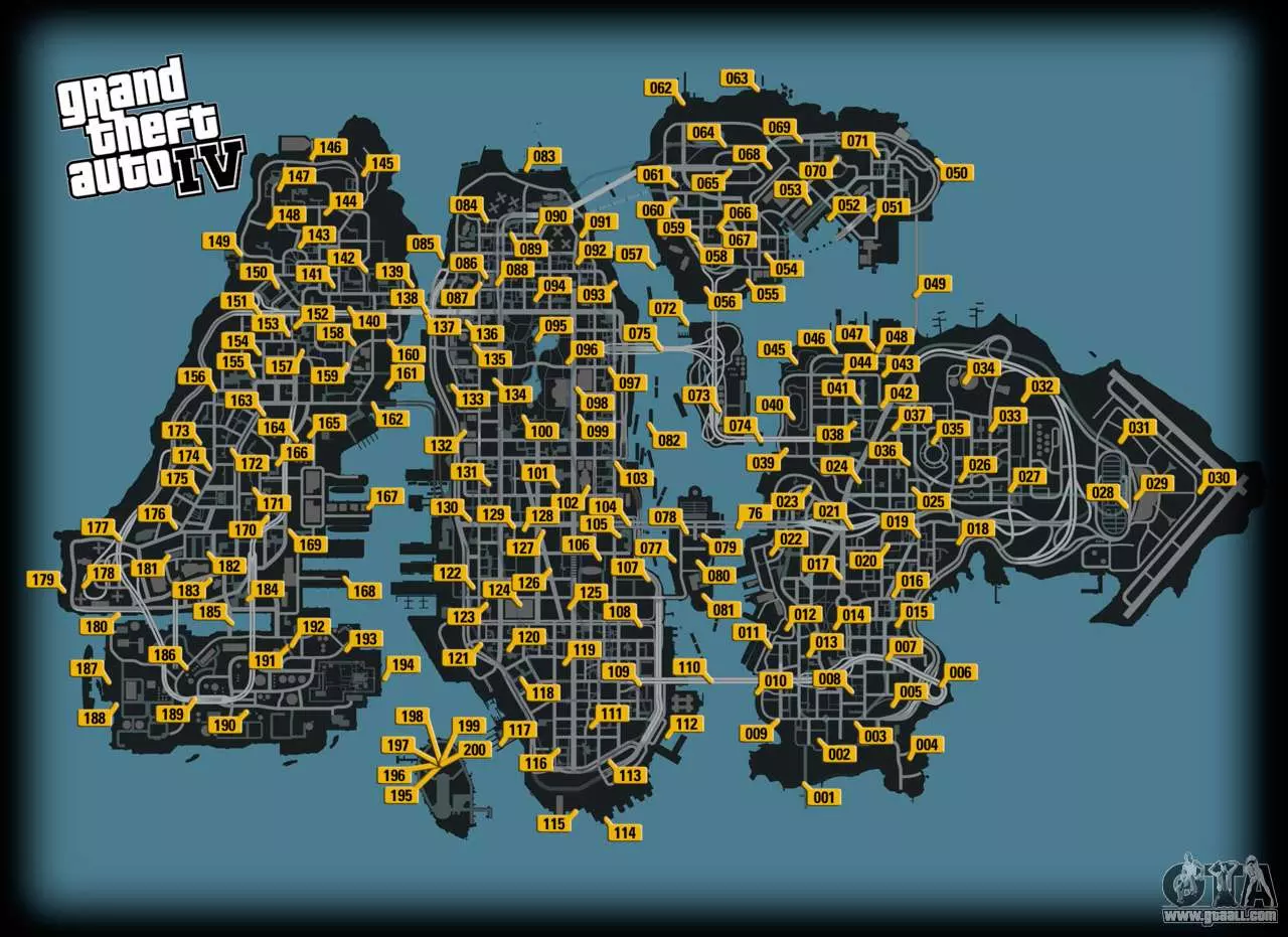 GTA IV 100% Completion - gta iv pigeons map flying rats