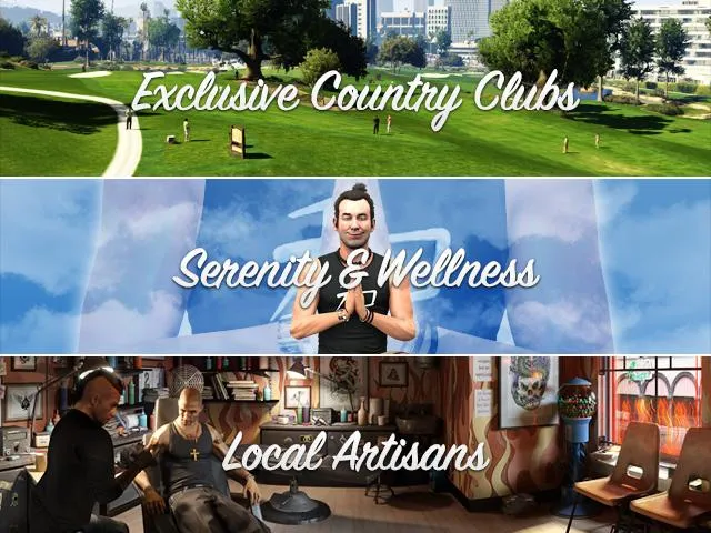 GTA V Official Site Update: Exclusive Country Clubs, Local Artisans, Serenity & Wellness...