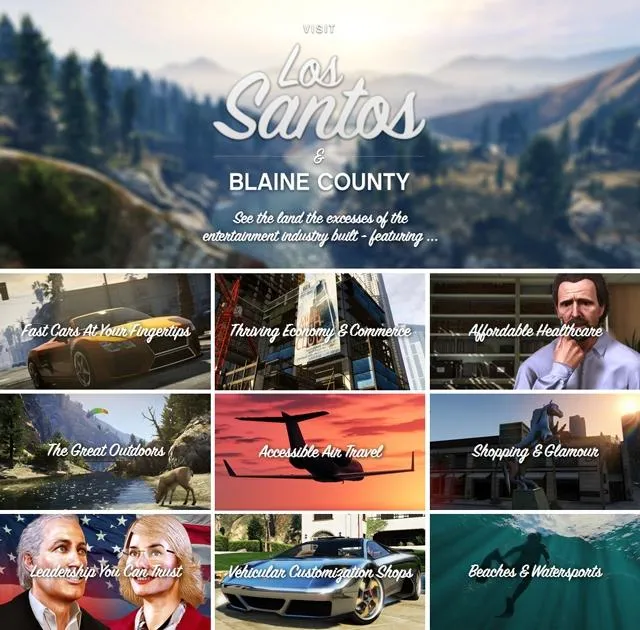 Grand Theft Auto V Official Website Update: Visit Los Santos & Blaine County