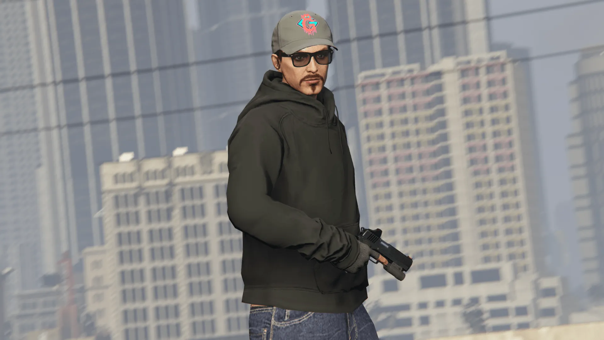 gta online guffy double logo forwards cap