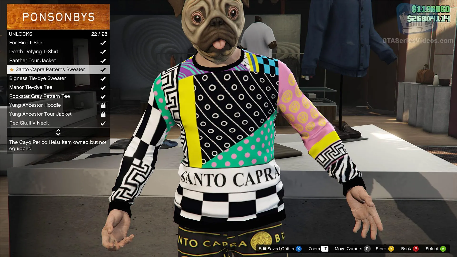 gta online santo capra patterns sweater gta series