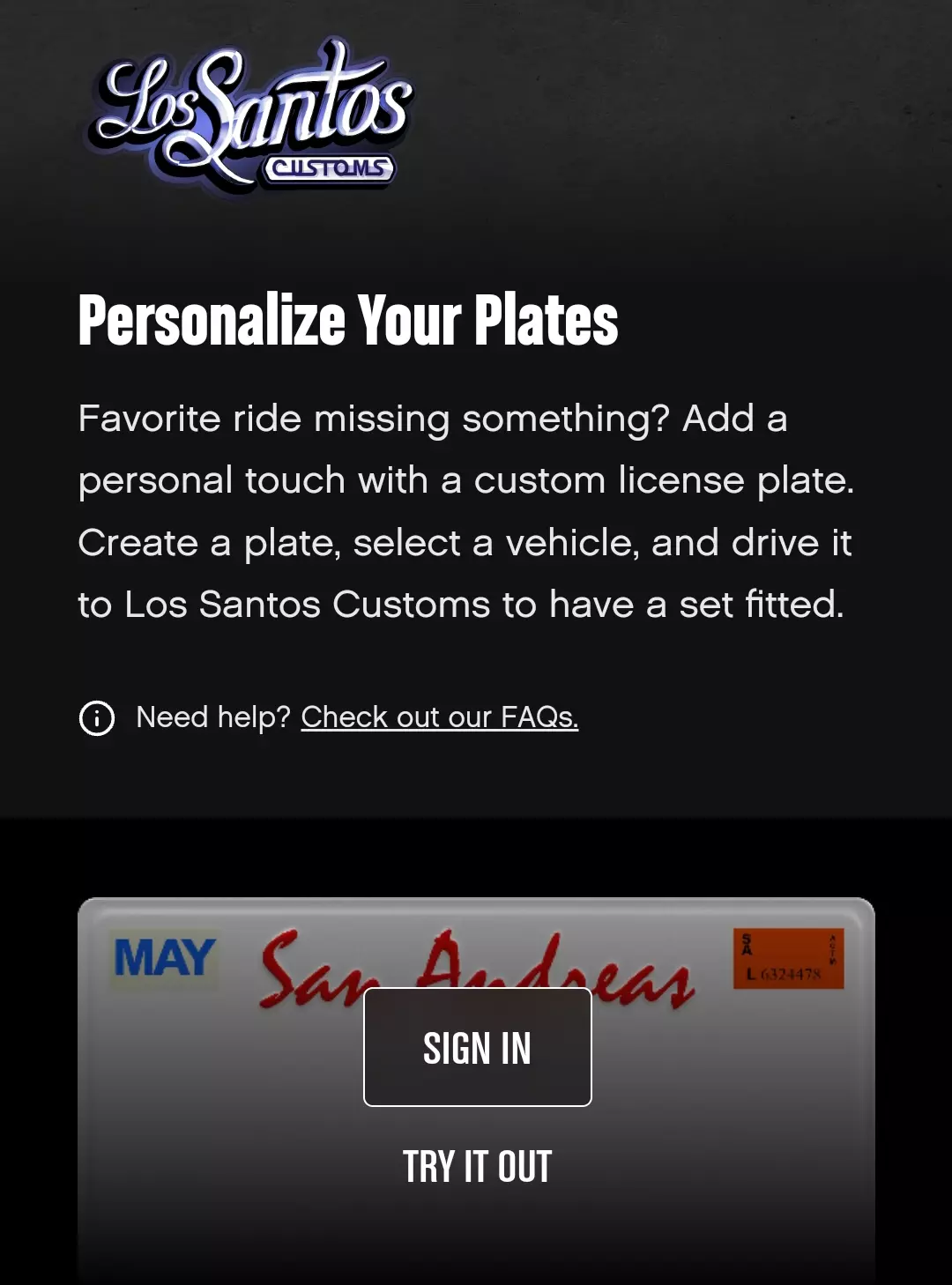 gtao license plate creator available