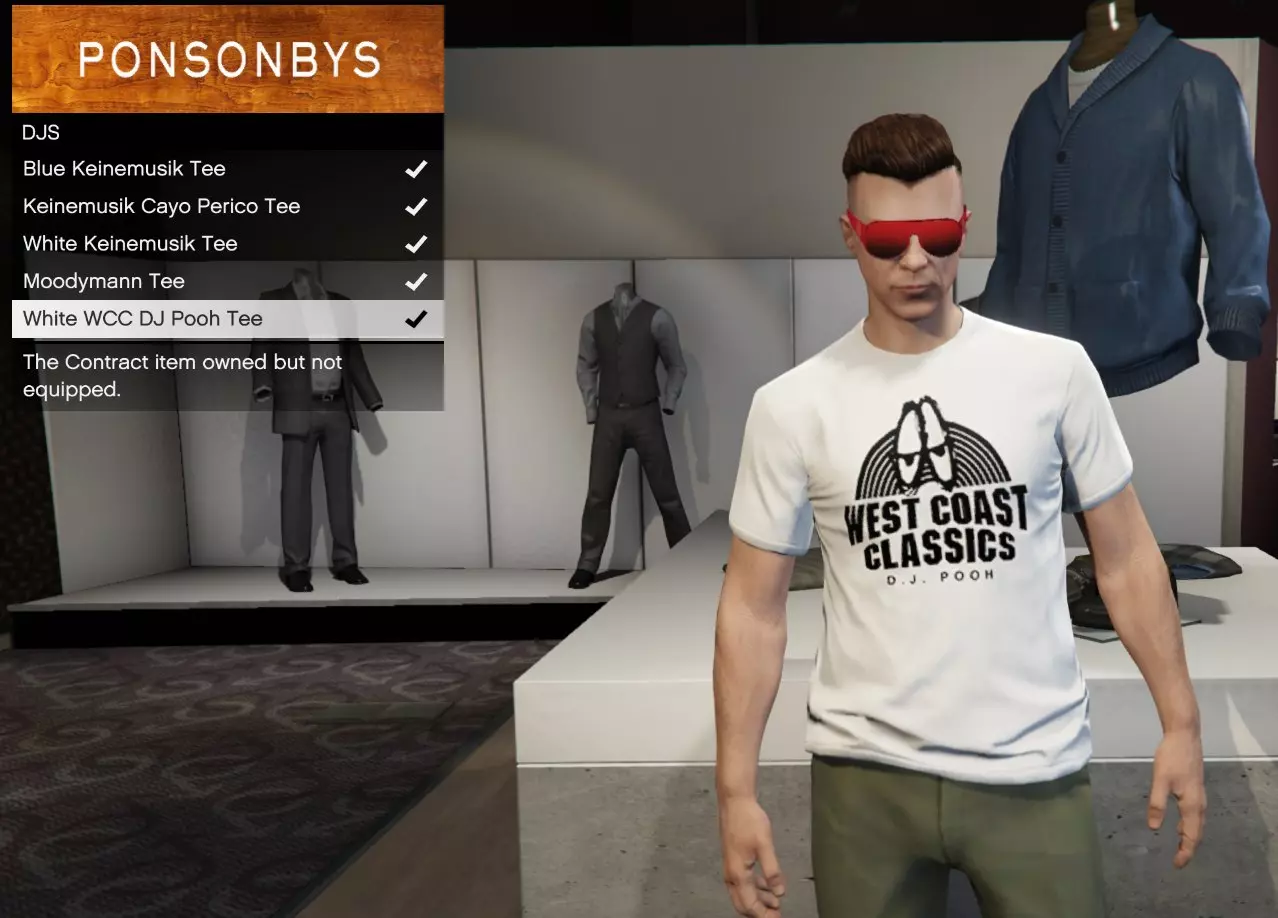 gtao white wcc dj pooh tee