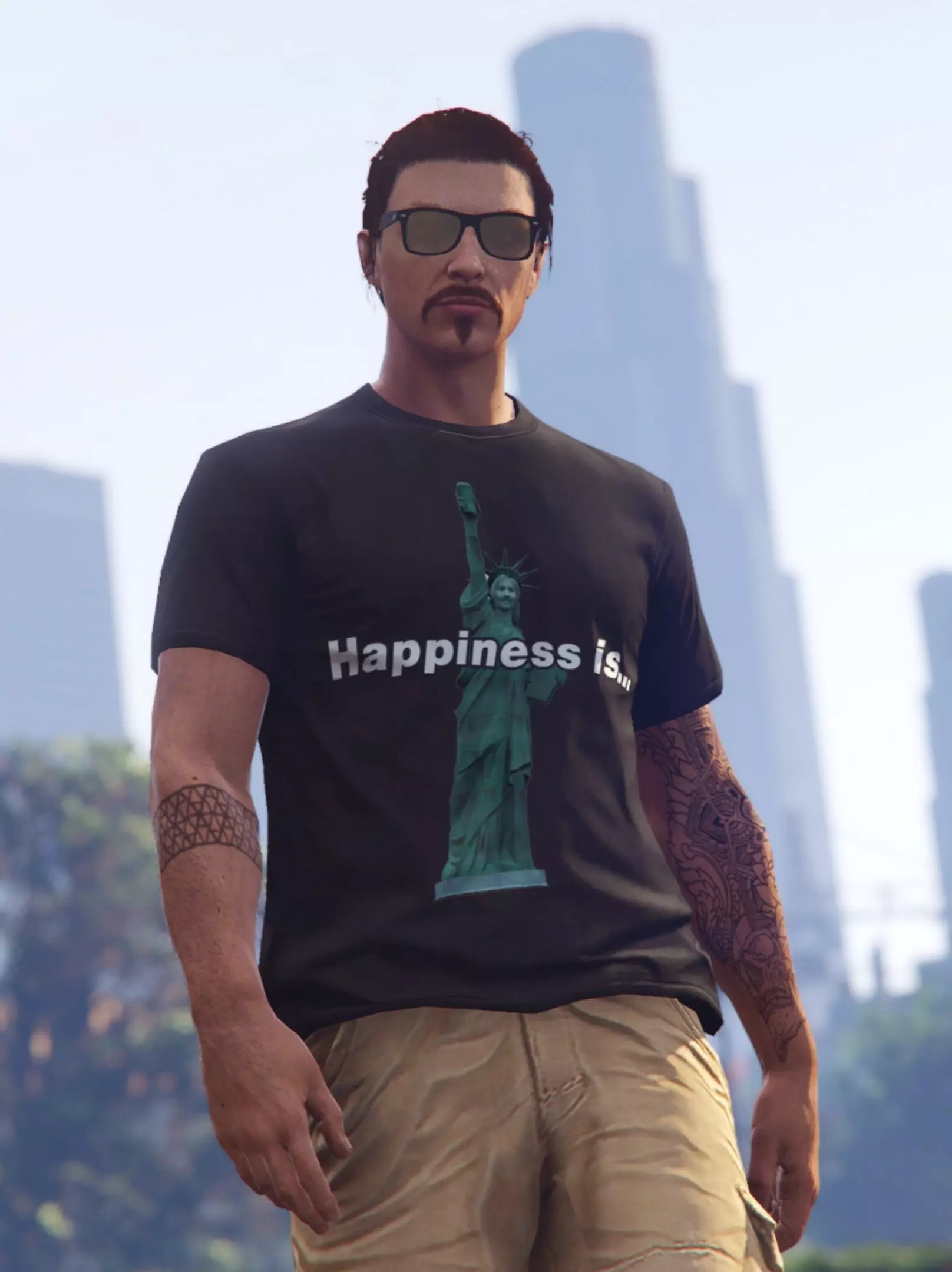 statue of happiness tshirt