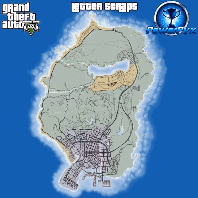 Gta 5 Map Locations Letter Scraps gta 5 letter scraps map locations