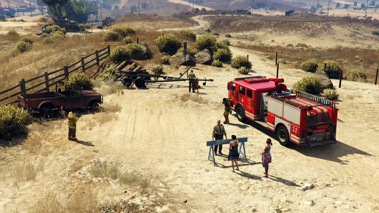 Big Con Fire Truck: Arsonists GTA Online