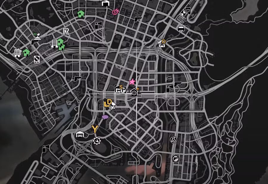 The Vinewood Club Garage - Map Location in GTA Online The Vinewood Club Garage - Map Location in GTA Online
