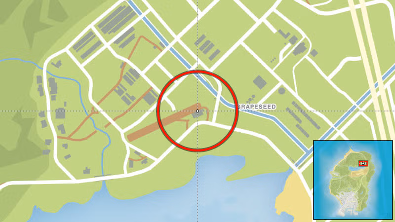 McKenzie Field Hangar - Map Location in GTA V