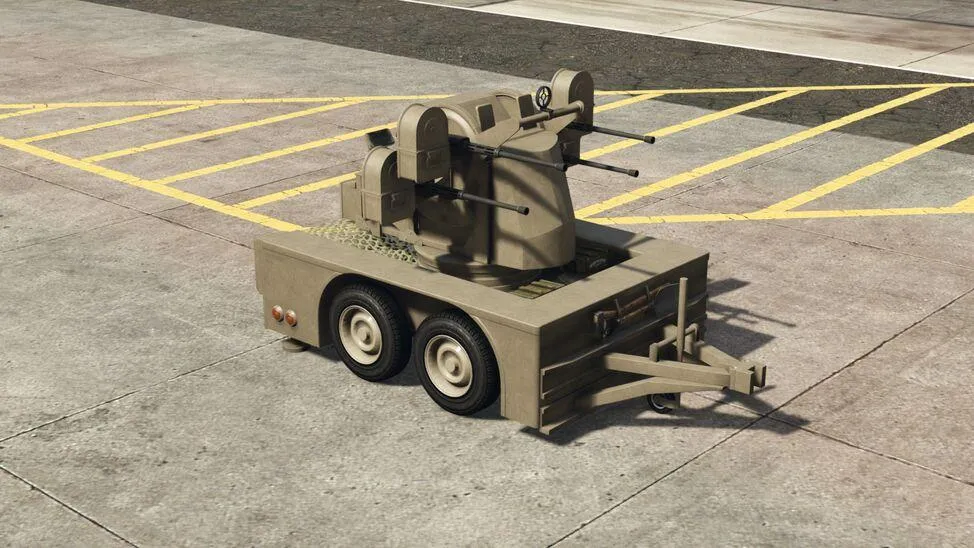 GTA 5 Best Military Vehicles - Anti-Aircraft Trailer