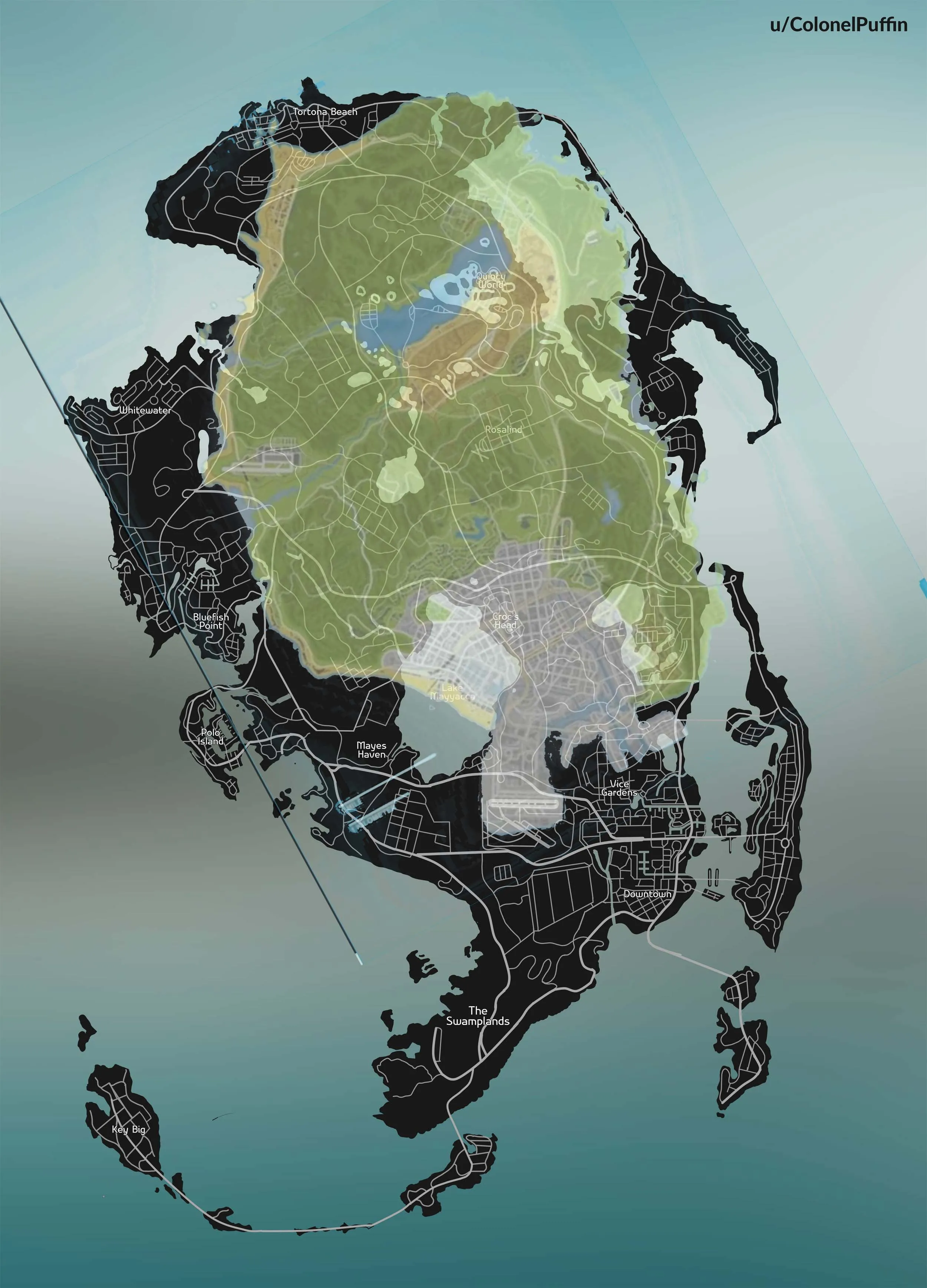gta 6 map leak - vice city 2021 leaked map hd gta 5 comparison