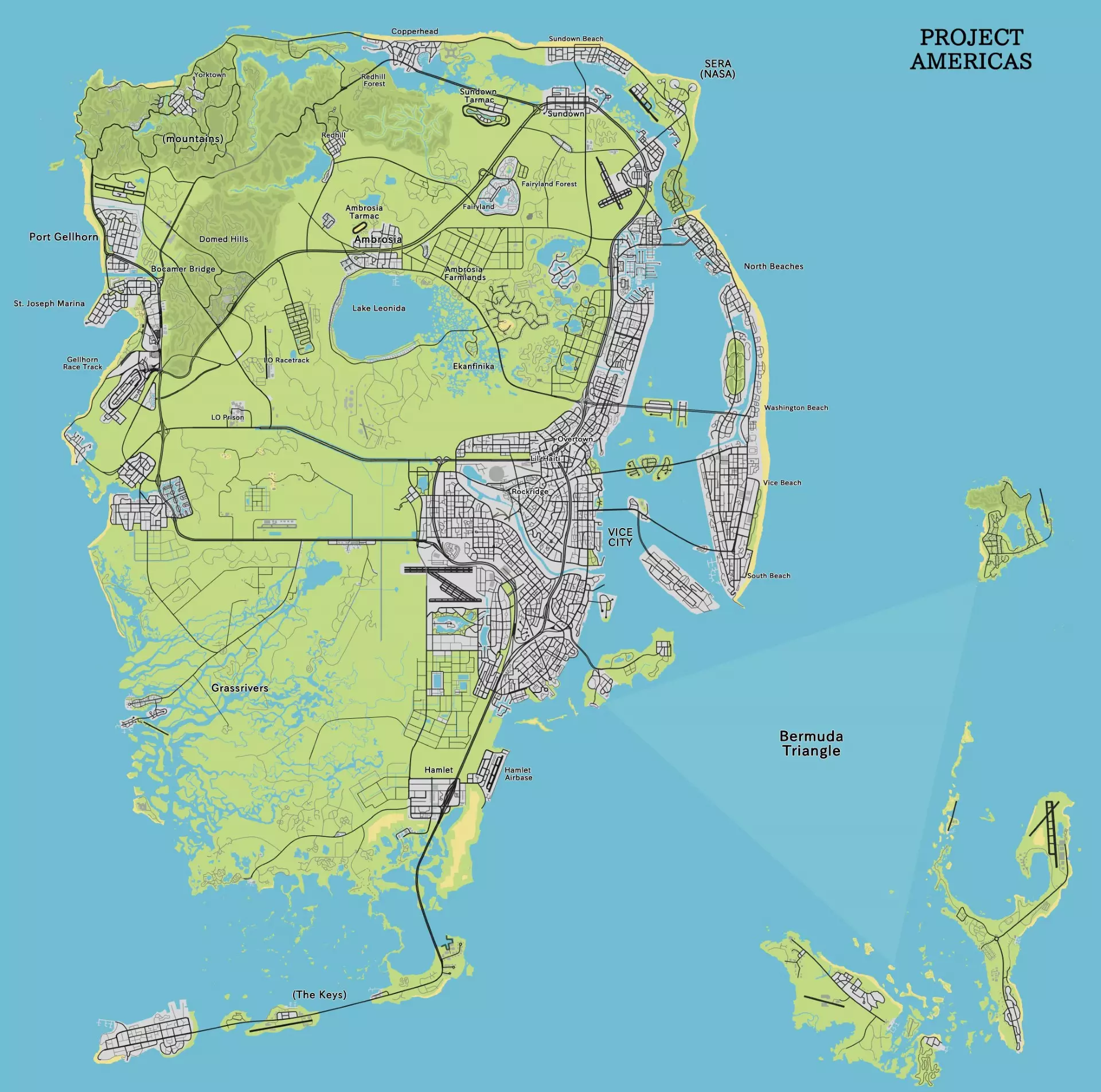 GTA 6 map leak reveals massive size of Vice City compared to Los