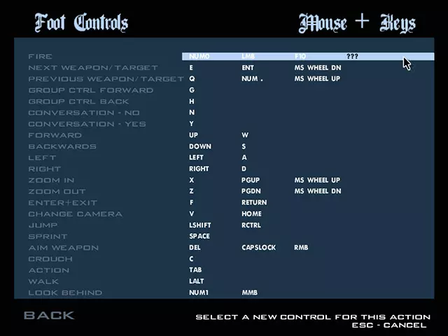 change gta san andreas default controls for pc