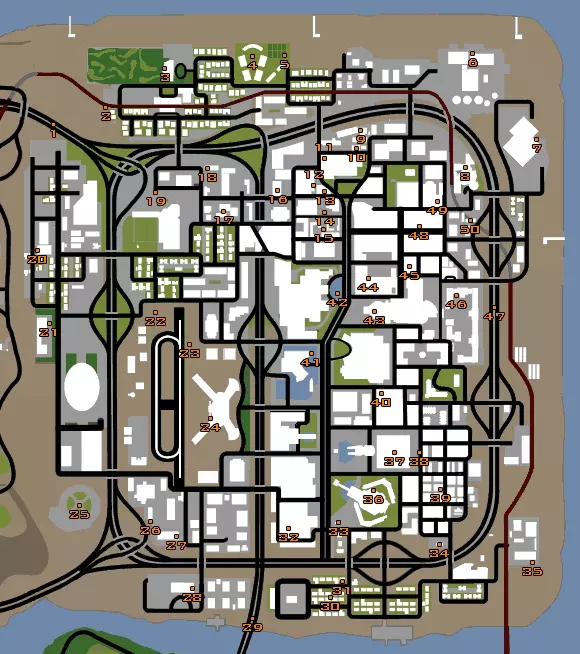 gta san andreas map horseshoes locations