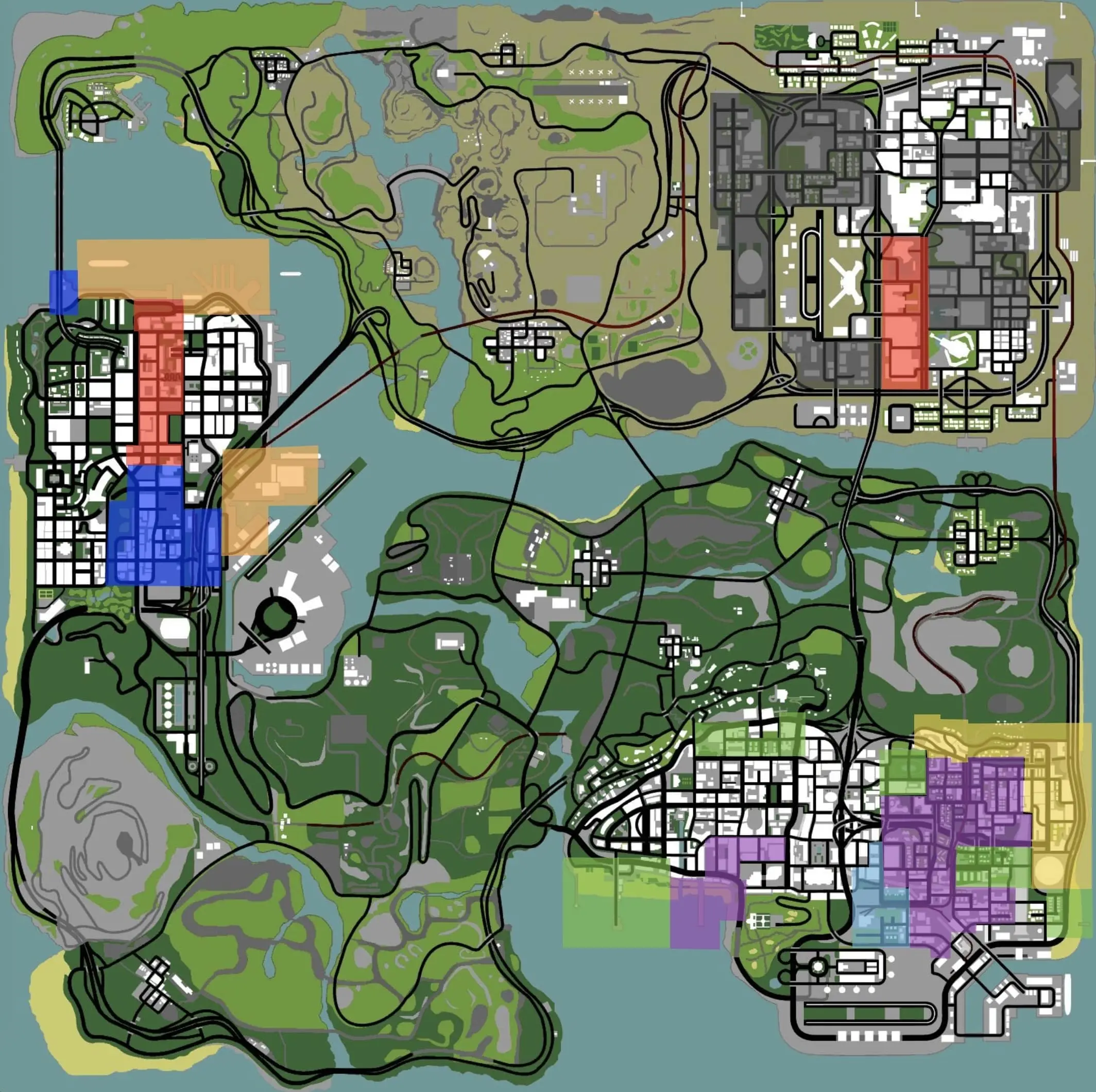 GTA 5 Gang territories Map and spawn places. - GTA V - GTAForums