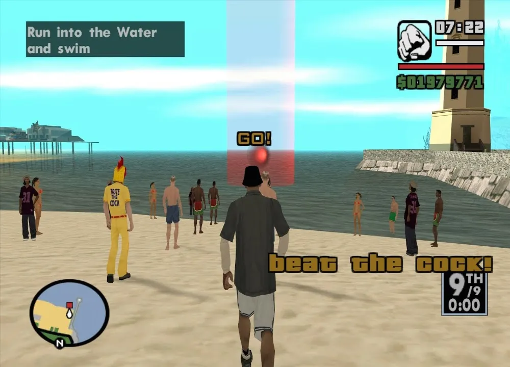 GTA San Andreas - PlayStation 3 - Run-around (Free Roam) Co-Op Gameplay 