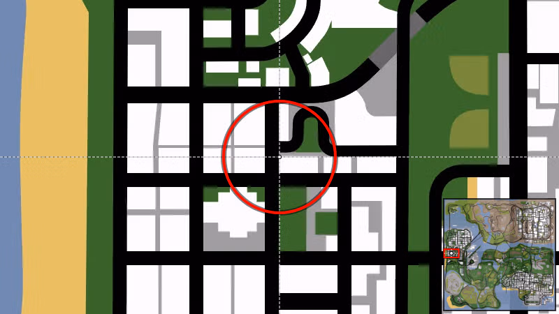 Hippy Shopper - Map Location in GTA San Andreas