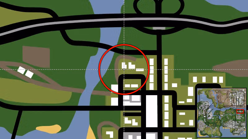 Palomino Creek Safehouse - Map Location in GTA San Andreas