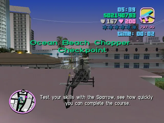 Chopper Checkpoints - GTA Vice City Side Missions Guide Chopper Checkpoints - GTA Vice City Side Missions Guide
