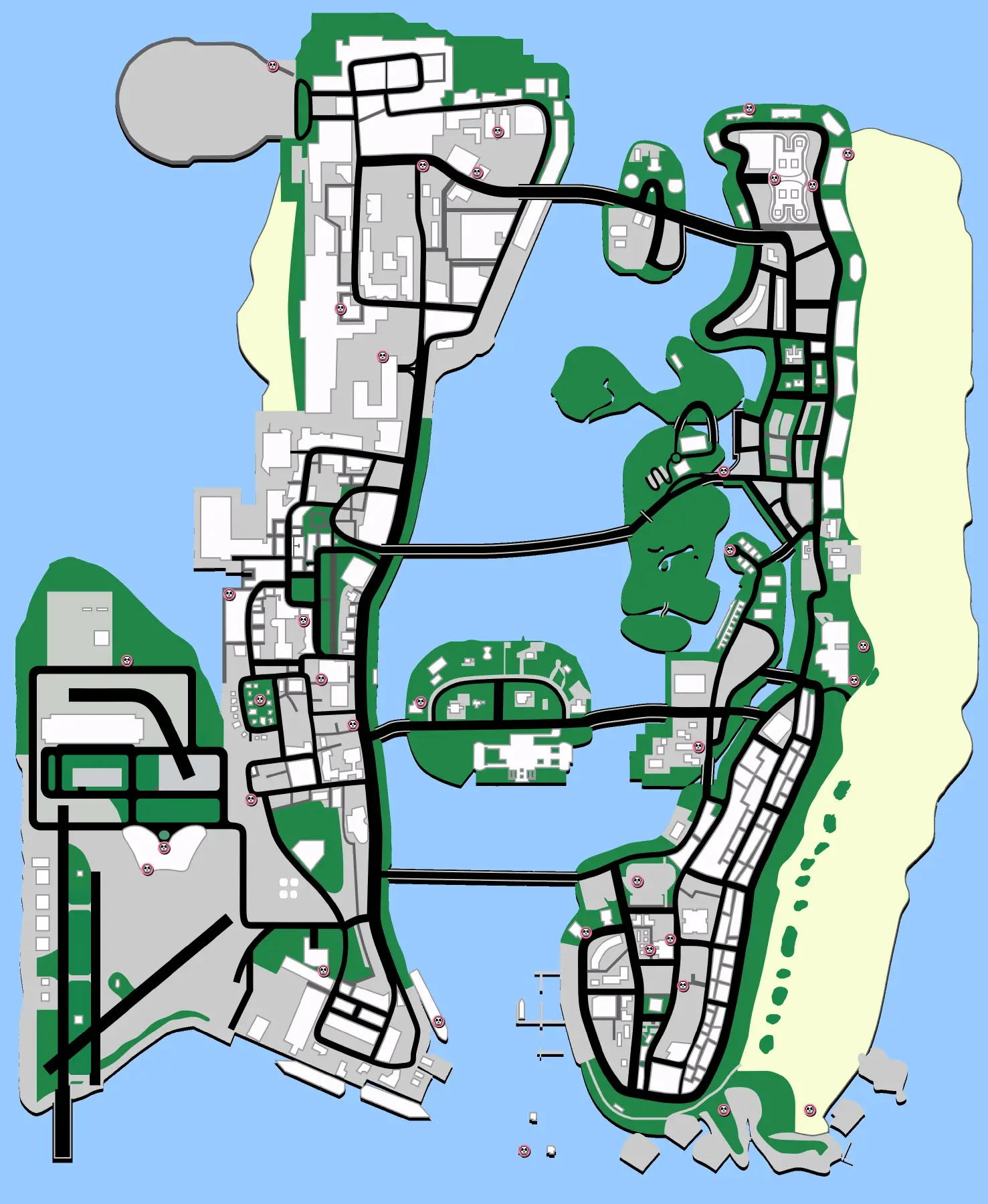 GTA Vice City - Rampages Map Locations