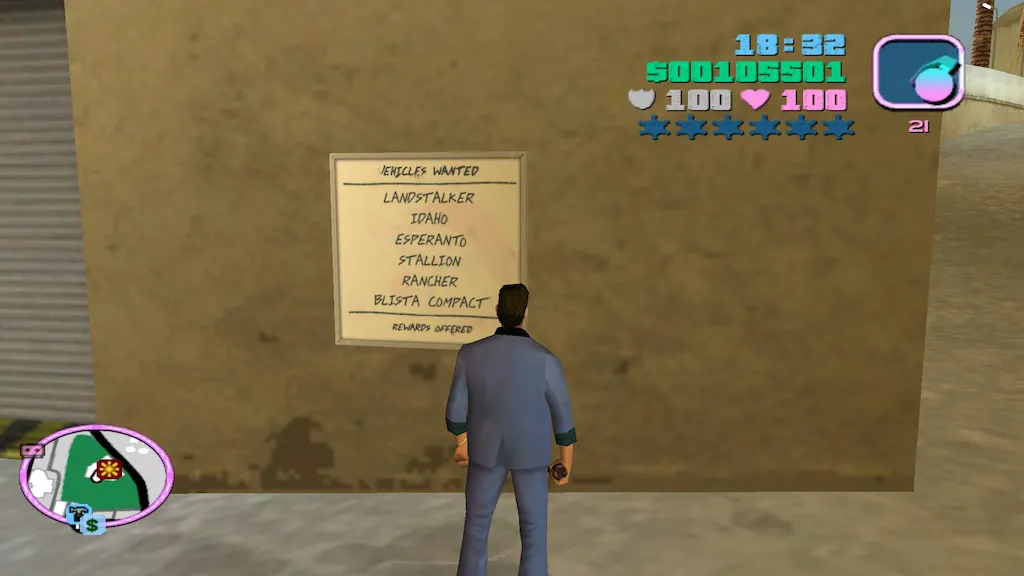 Where to find GTA Vice City's biggest safehouse garage