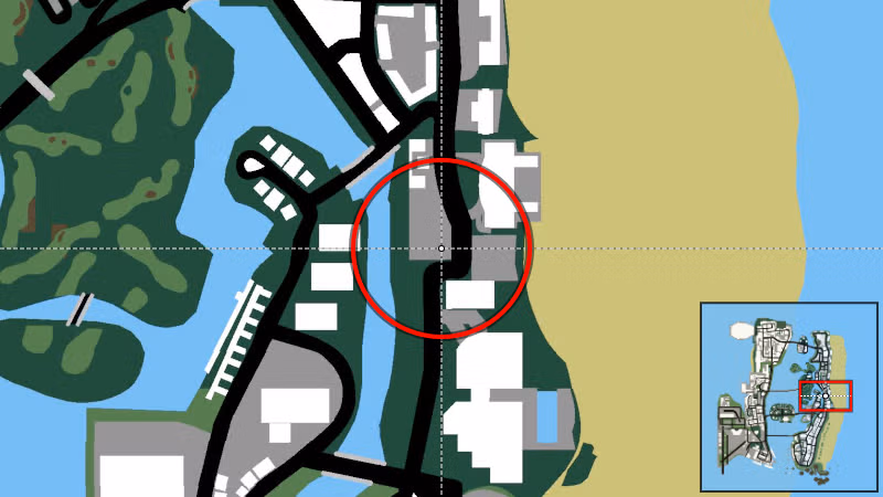 Malibu Club - Map Location in GTA Vice City