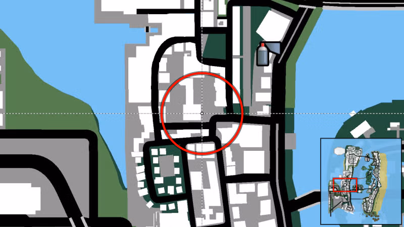 Print Works - Map Location in GTA Vice City