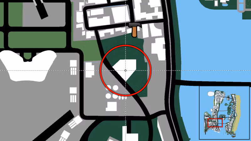Sunshine Autos (Car Showroom) - Map Location in GTA Vice City Sunshine Autos (Car Showroom) - Map Location in GTA Vice City