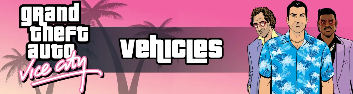 GTA Vice City Vehicles Database: All Cars, Bikes, Planes, Helicopters & Boats