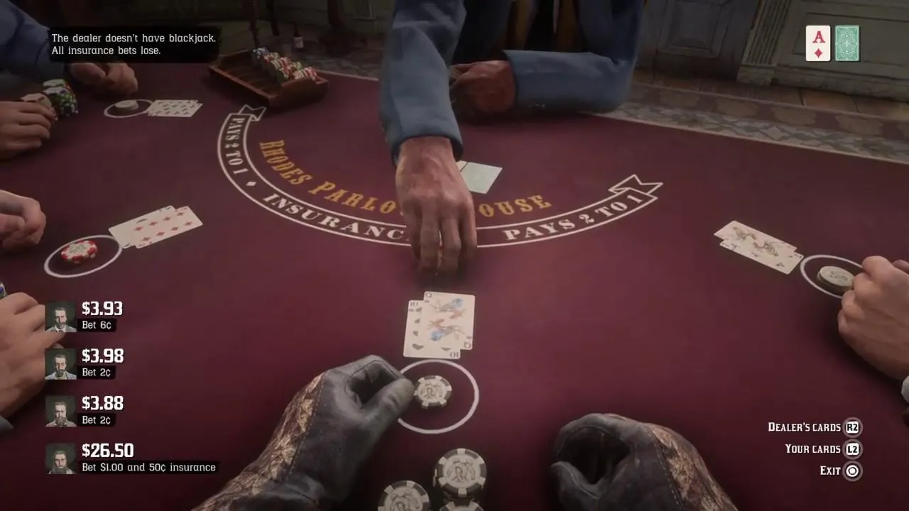 Blackjack - Red Dead Redemption 2 Activities & Table Games Blackjack - Red Dead Redemption 2 Activities & Table Games