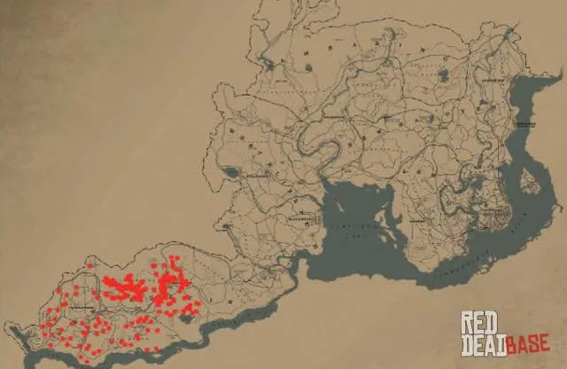 Nine-banded Armadillo - Map Location in RDR2