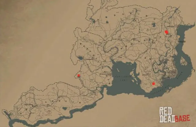 Little Brown Bat - Map Location in RDR2