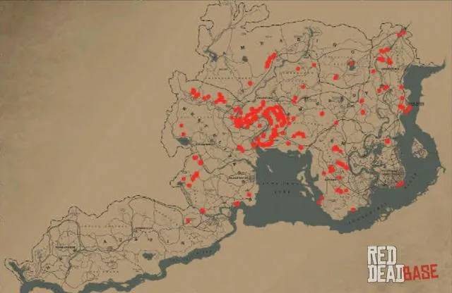 Northern Cardinal - Map Location in RDR2
