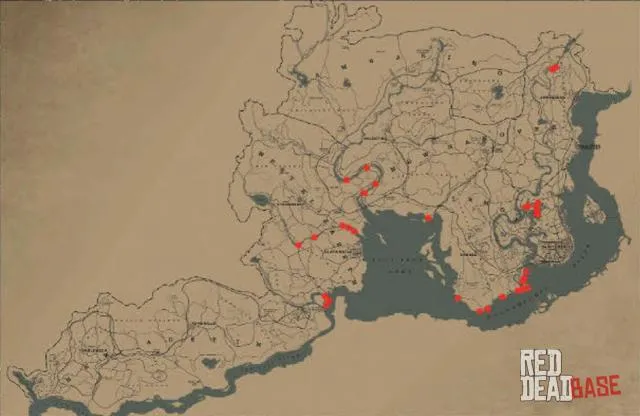 Double-crested Cormorant - Map Location in RDR2