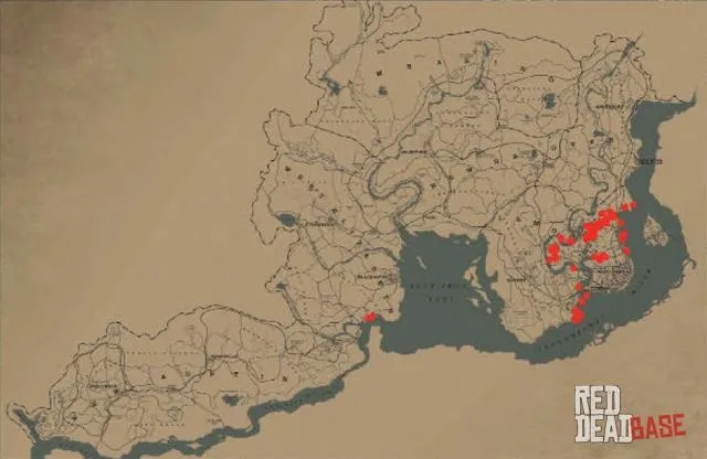 Sandhill Crane - Map Location in RDR2