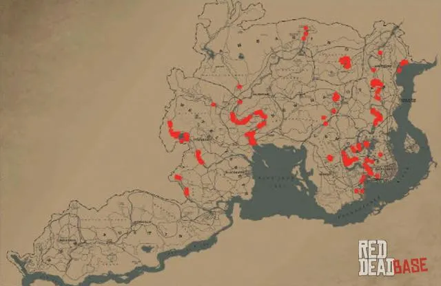 Pekin Duck - Map Location in RDR2