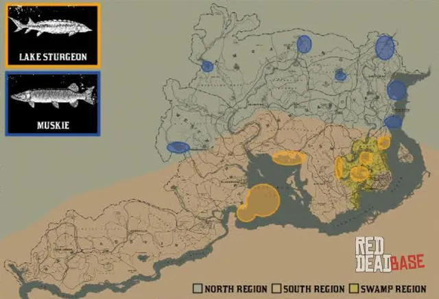 Muskie - Map Location in RDR2 Muskie - Map Location in RDR2